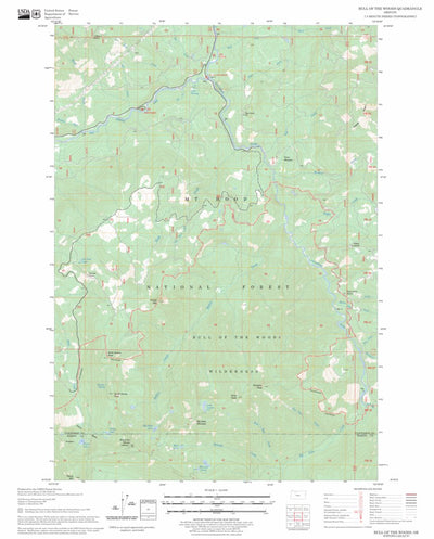 US Forest Service - Topo Bull of the Woods, OR FSTopo Legacy digital map