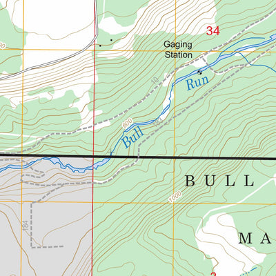 US Forest Service - Topo Bull Run, OR FSTopo Legacy digital map