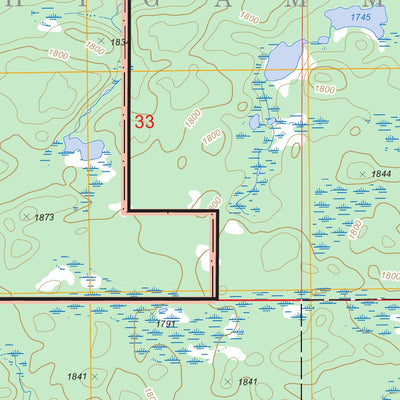 US Forest Service - Topo Bulldog Lake, MI FSTopo Legacy digital map