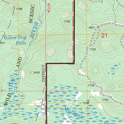 US Forest Service - Topo Bulldog Lake, MI FSTopo Legacy digital map