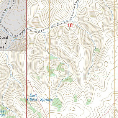 US Forest Service - Topo Bullis Spring Ranch, NM FSTopo Legacy digital map