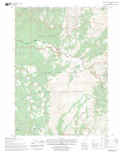 US Forest Service - Topo Bullrun Rock, OR FSTopo Legacy digital map