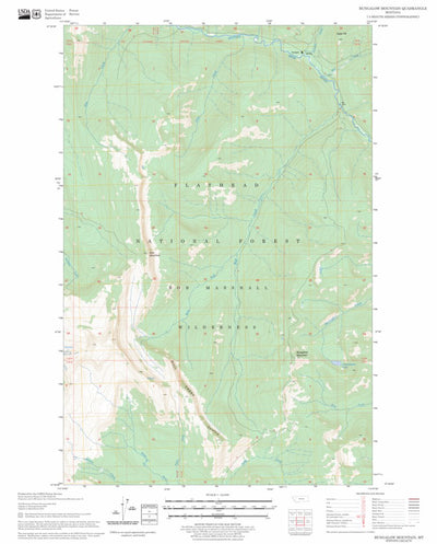 US Forest Service - Topo Bungalow Mountain, MT FSTopo Legacy digital map