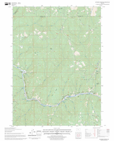 US Forest Service - Topo Bunker Creek, OR FSTopo Legacy digital map