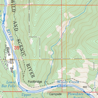 US Forest Service - Topo Bunker Creek, OR FSTopo Legacy digital map
