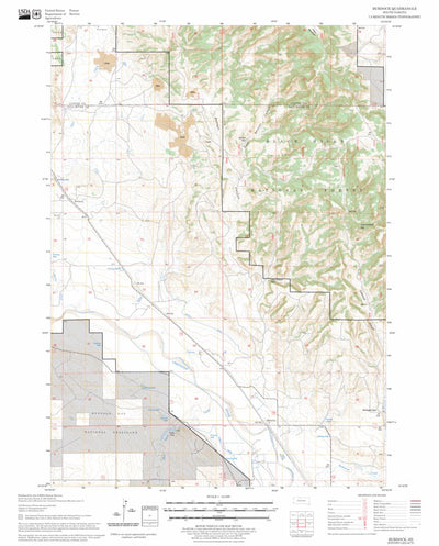 US Forest Service - Topo Burdock, SD FSTopo Legacy digital map