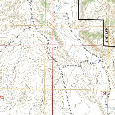 US Forest Service - Topo Burdock, SD FSTopo Legacy digital map