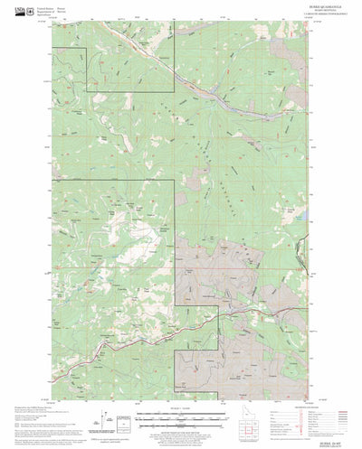 US Forest Service - Topo Burke, ID - MT FSTopo Legacy digital map