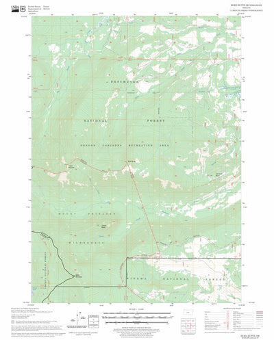 US Forest Service - Topo Burn Butte, OR FSTopo Legacy digital map