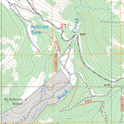 US Forest Service - Topo Burned Mountain, NM FSTopo Legacy digital map