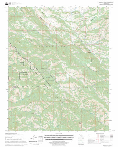 US Forest Service - Topo Burnett Peak, CA FSTopo Legacy digital map