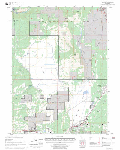 US Forest Service - Topo Burney, CA FSTopo Legacy digital map