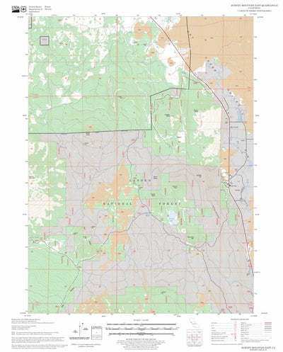 US Forest Service - Topo Burney Mountain East, CA FSTopo Legacy digital map