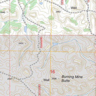 US Forest Service - Topo Burning Mine Butte, ND FSTopo Legacy digital map