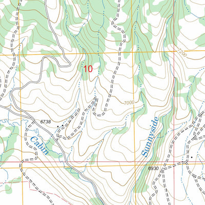 US Forest Service - Topo Burns North, CO FSTopo Legacy digital map