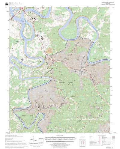 US Forest Service - Topo Burnside, KY FSTopo Legacy digital map