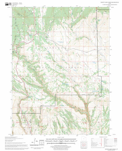 US Forest Service - Topo Burnt Cabin Gorge, UT FSTopo Legacy digital map
