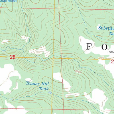 US Forest Service - Topo Burnt Corral Canyon, NM FSTopo Legacy digital map