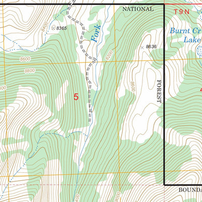 US Forest Service - Topo Burnt Creek, ID FSTopo Legacy digital map
