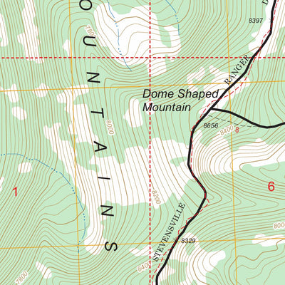 US Forest Service - Topo Burnt Fork Lake, MT FSTopo Legacy digital map