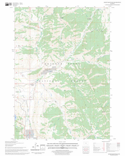 US Forest Service - Topo Burnt Mountain, WY FSTopo Legacy digital map