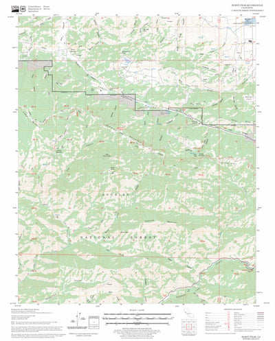 US Forest Service - Topo Burnt Peak, CA FSTopo Legacy digital map