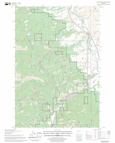 US Forest Service - Topo Burnt Ridge, MT FSTopo Legacy digital map