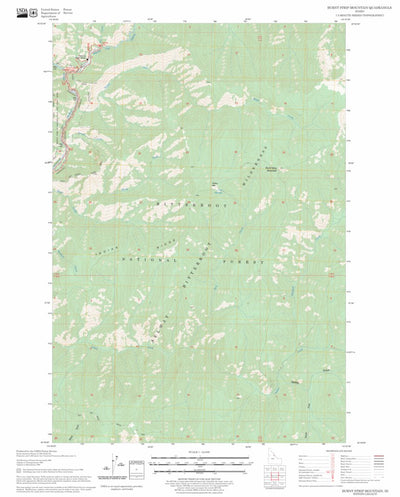 US Forest Service - Topo Burnt Strip Mountain, ID FSTopo Legacy digital map