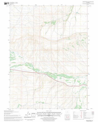 US Forest Service - Topo Burntfork, WY FSTopo Legacy digital map