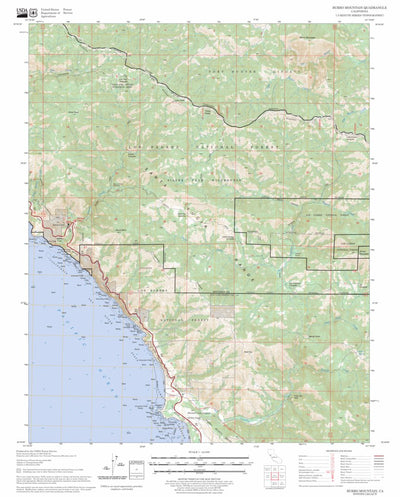 US Forest Service - Topo Burro Mountain, CA FSTopo Legacy digital map