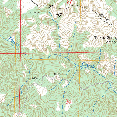 US Forest Service - Topo Burro Mountain, CA FSTopo Legacy digital map