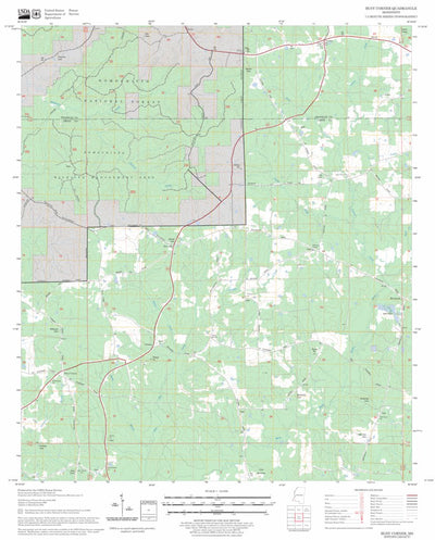 US Forest Service - Topo Busy Corner, MS FSTopo Legacy digital map