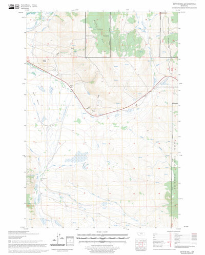 US Forest Service - Topo Butch Hill, MT FSTopo Legacy digital map