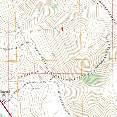 US Forest Service - Topo Butch Hill, MT FSTopo Legacy digital map