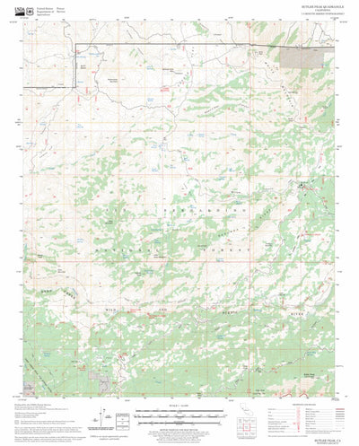 US Forest Service - Topo Butler Peak, CA FSTopo Legacy digital map