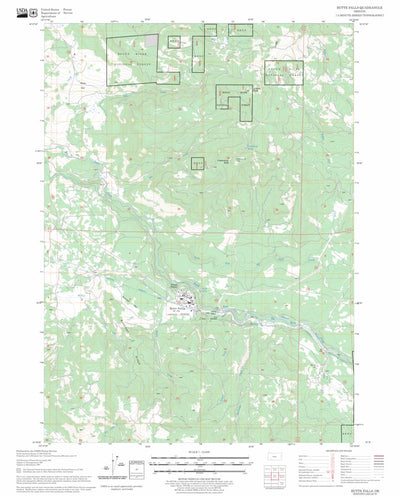 US Forest Service - Topo Butte Falls, OR FSTopo Legacy digital map