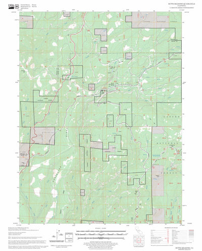 US Forest Service - Topo Butte Meadows, CA FSTopo Legacy digital map