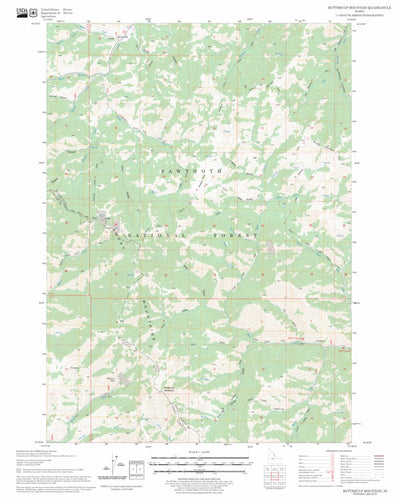US Forest Service - Topo Buttercup Mountain, ID FSTopo Legacy digital map