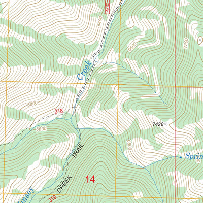 US Forest Service - Topo Buttercup Mountain, ID FSTopo Legacy digital map