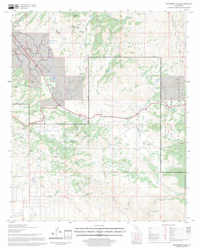 US Forest Service - Topo Butterfly Peak, CA FSTopo Legacy digital map