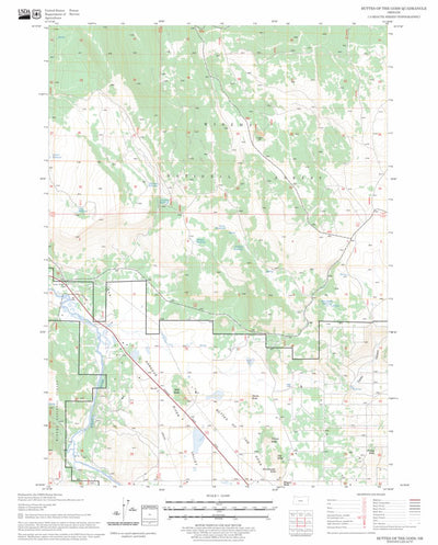 US Forest Service - Topo Buttes of the Gods, OR FSTopo Legacy digital map