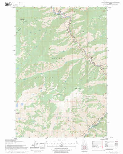 US Forest Service - Topo Butts Creek Point, ID FSTopo Legacy digital map