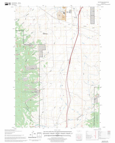 US Forest Service - Topo Buxton, MT FSTopo Legacy digital map