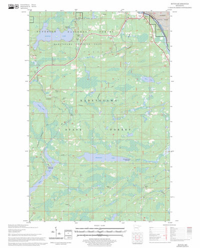 US Forest Service - Topo Buyck, MN FSTopo Legacy digital map
