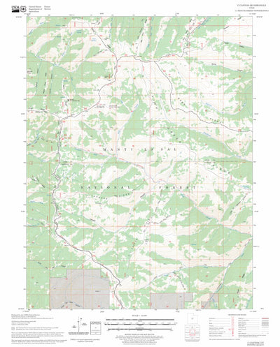 US Forest Service - Topo C Canyon, UT FSTopo Legacy digital map