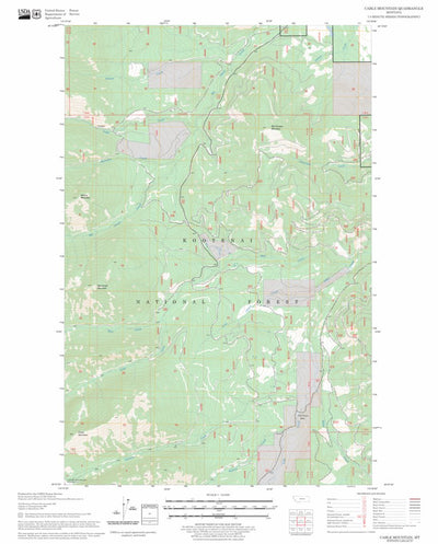 US Forest Service - Topo Cable Mountain, MT FSTopo Legacy digital map