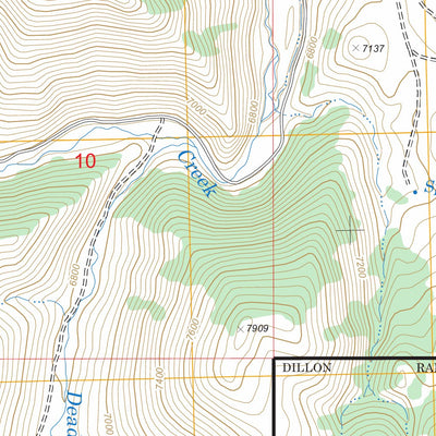US Forest Service - Topo Caboose Canyon, MT FSTopo Legacy digital map