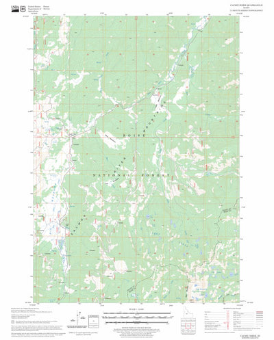 US Forest Service - Topo Cache Creek, ID FSTopo Legacy digital map