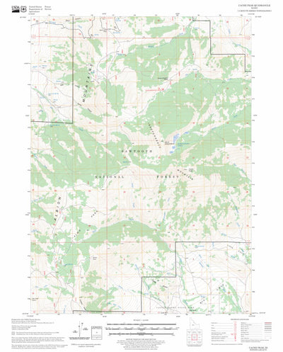 US Forest Service - Topo Cache Peak, ID FSTopo Legacy digital map