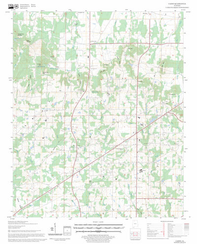 US Forest Service - Topo Caddo, AL FSTopo Legacy digital map